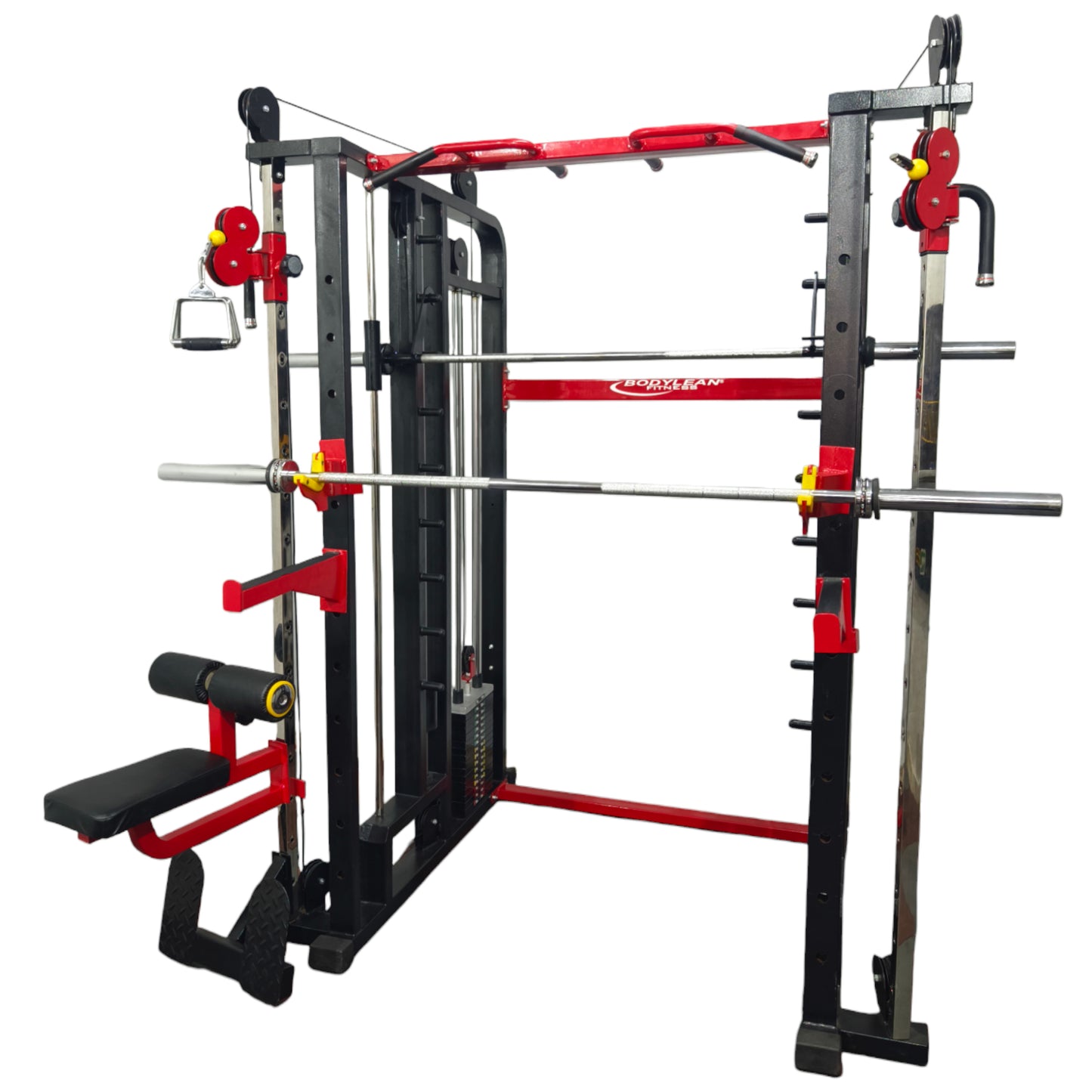 Multi Gym Functional Trainer with Smith Machine ( Iron Weight Stack  ) Dual Side for Commercial Cable crossover Gym Equipment  | BRUTE 180