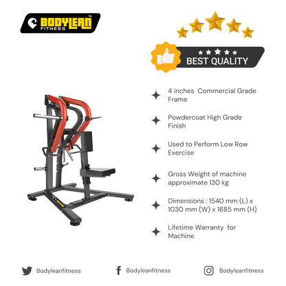 Low row plate load commercial gym machine | Lebra series