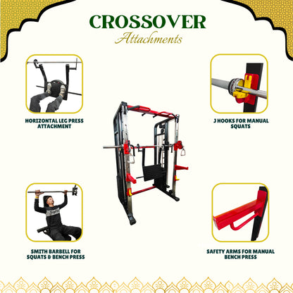 Multi Gym Functional Trainer with Smith Machine  Dual Side for Commercial Cable crossover Gym Equipment  | BLCC 102