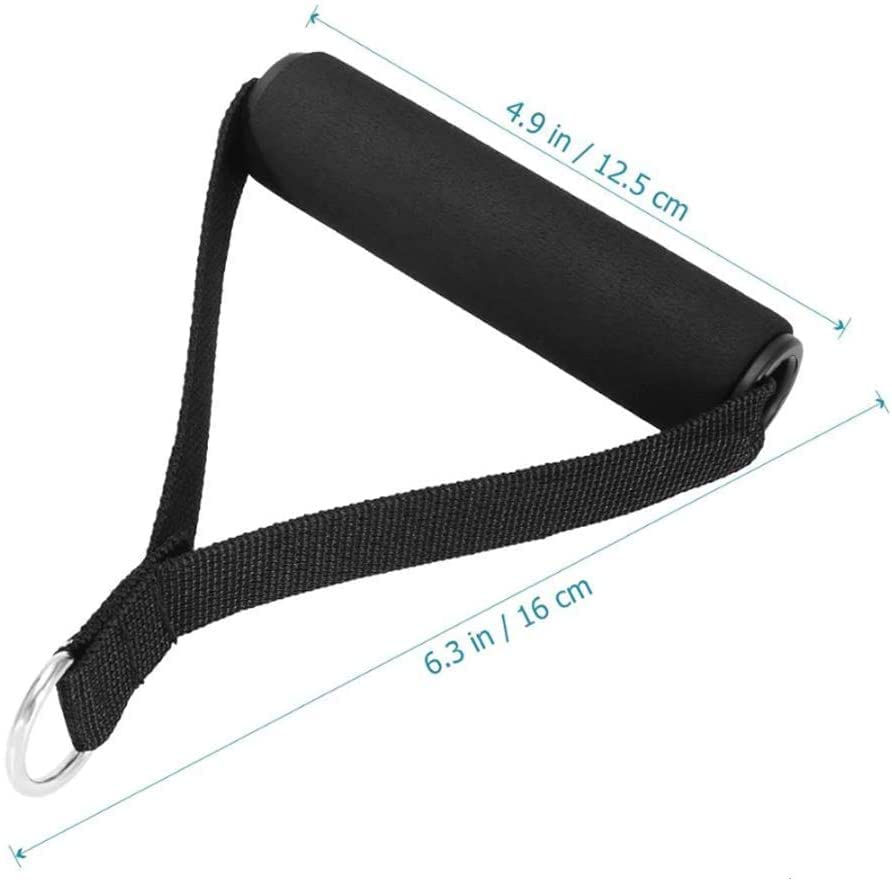 2 Pieces Exercise Handles Cable Machine Attachments Resistance Bands Handles Grips Fitness Strap Stirrup Handle