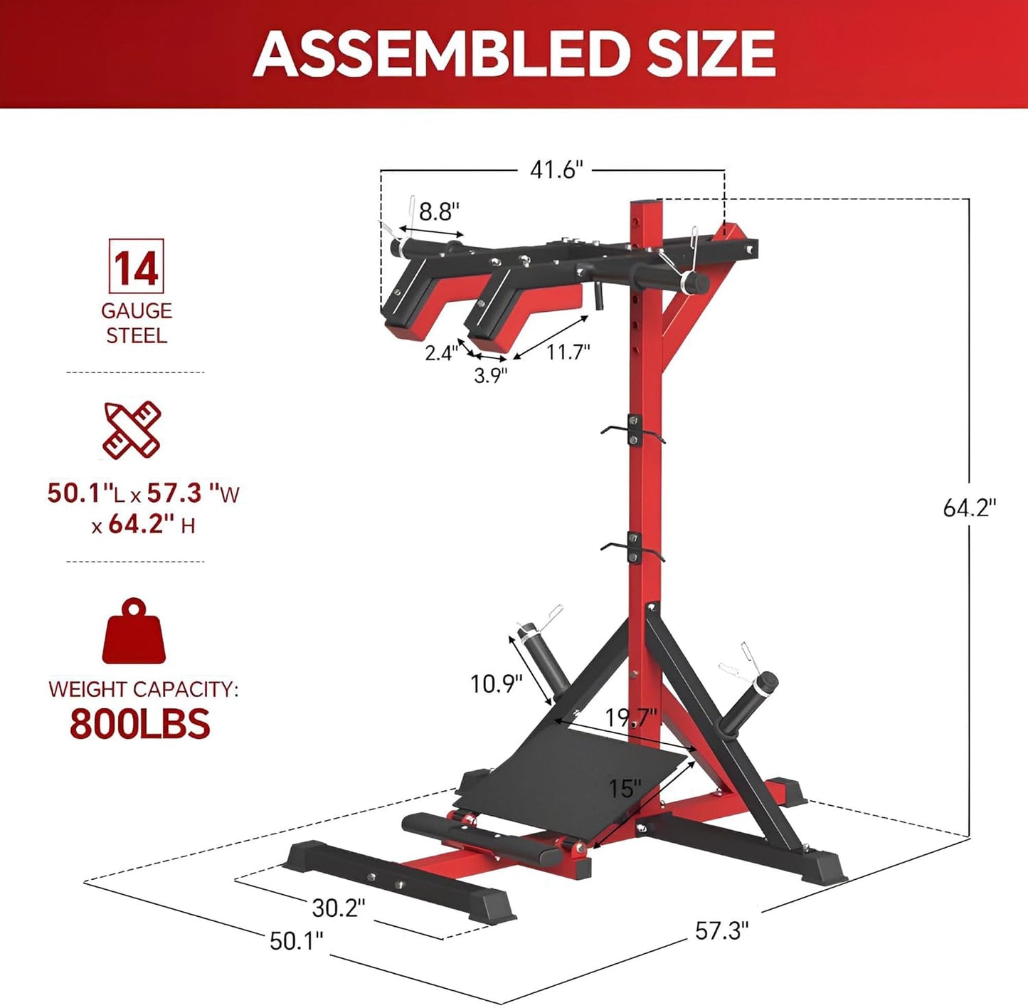 Hack Squat Machine, Leverage Squat Calf Raise Machine, Leg Exercise Pendulum Squats Machine | Lower Body Special Home Gym Weight Training Machine