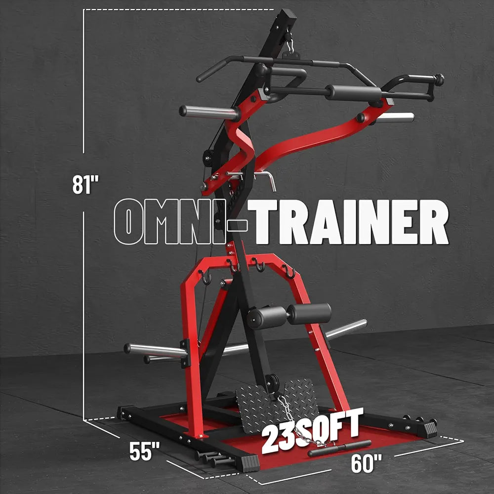 Leverage Gym | 2:1 Ratio Lever Gym with LAT Low Row System | 2055LB Multi Bench Press Machine for Strength Training | Adjustable Full Body Workout Machine for Home Gym