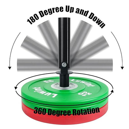 T-Bar Row Plate Post Insert Landmine - Full 360° Swivel & Easy to Install - Fits 2-inch Olympic Bar- Great for Back Exercises