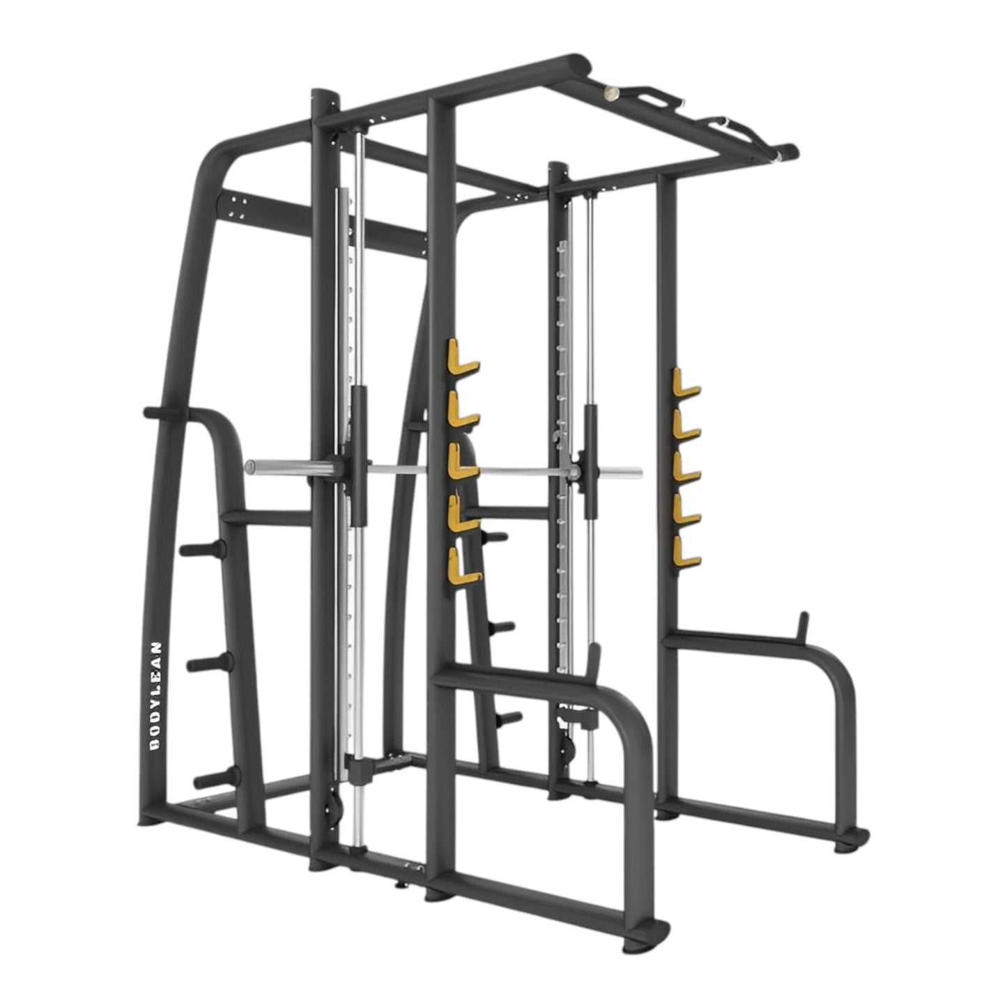 Power Squat Rack with Smith Machine for Commercial or Home Gym Workout | covers wide range of muscles in your lower body, glutes, quadriceps, hip adductors, lower back muscles hamstrings, spinal erectors and calves | BFS 104