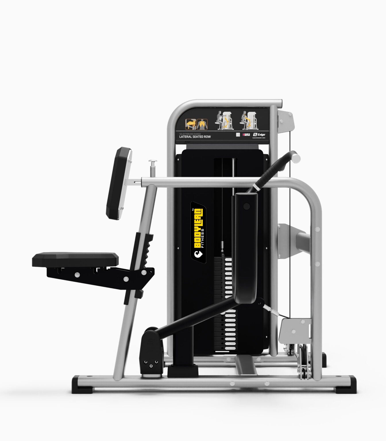 Lateral Seated Row Machine with iron Weight Stack Commercial Gym Machine | Magnum Series