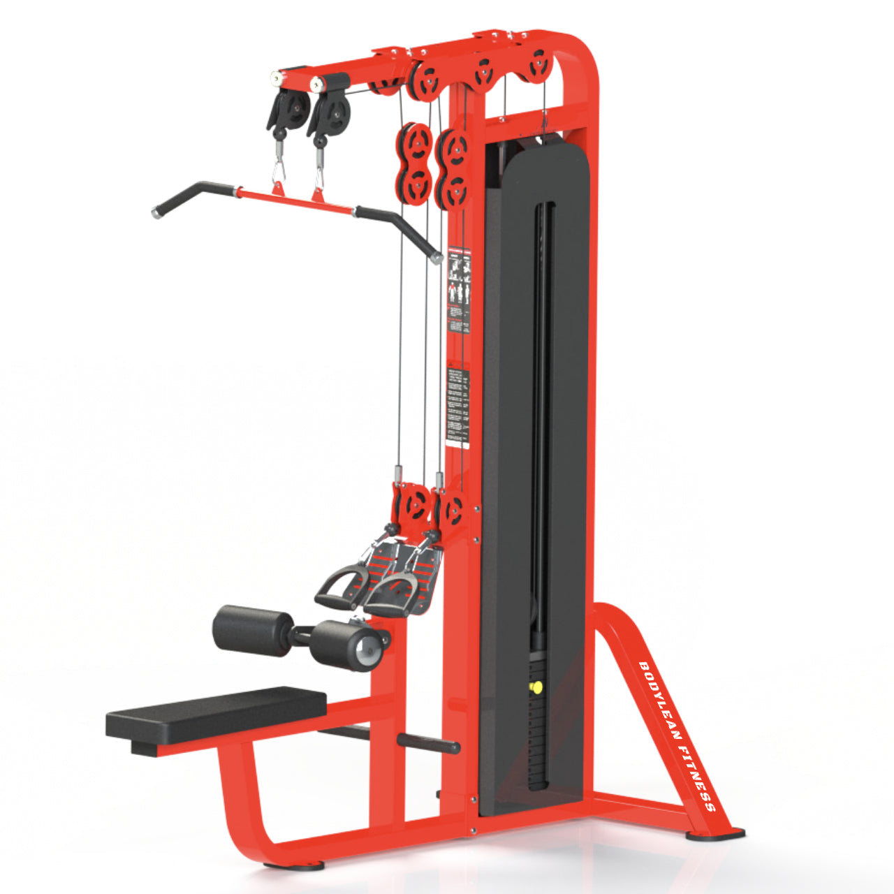 Lat pull down with Rowing with iron Weight Stack Commercial Gym Machine | Fusion Series