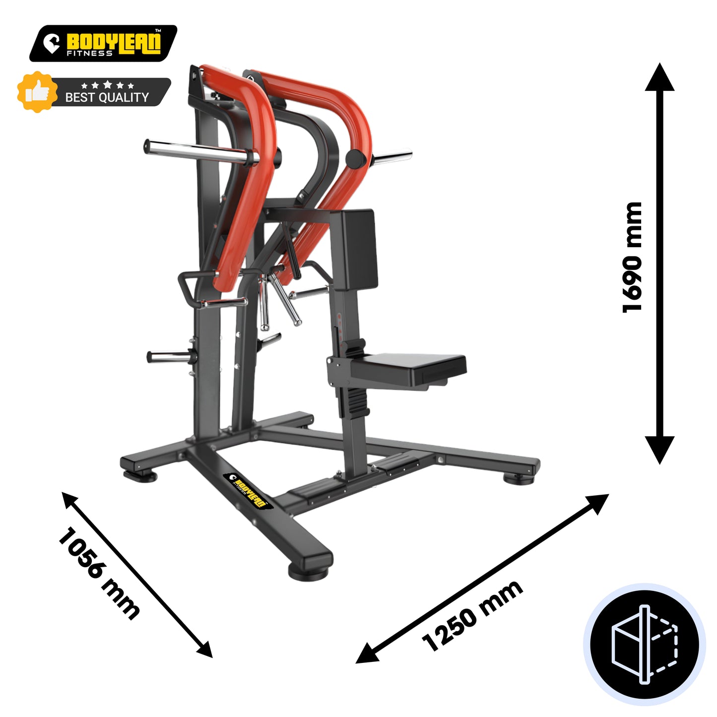 Low row plate load commercial gym machine | Lebra series