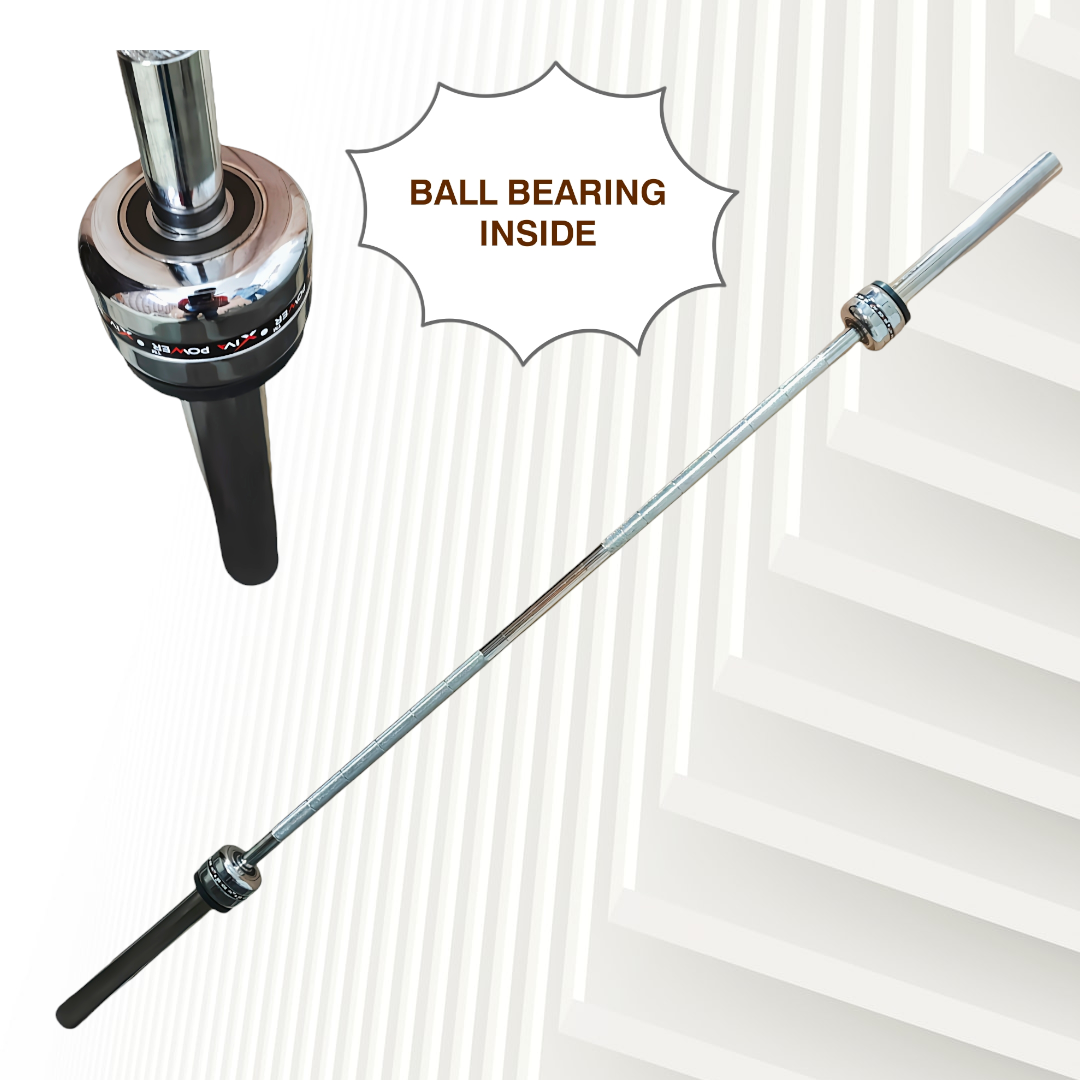 Heavy Duty Weight Lifting Champion Barbell with Ball Bearing Mechanism