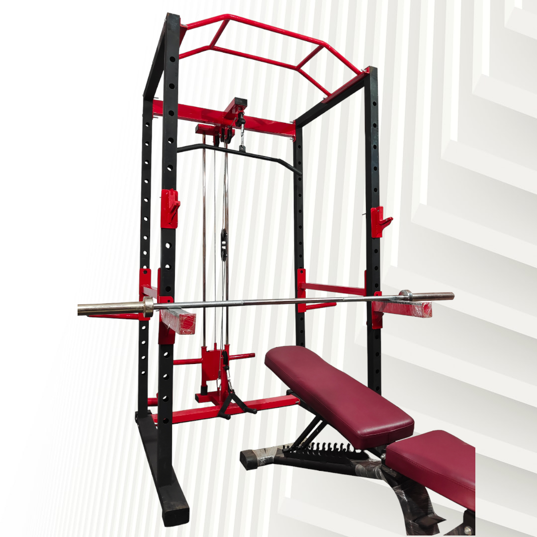 Power Squat Rack Heavy-Duty Frame for Bench Press , Power Cages for Pull Ups and Training Purpose, Strength Training Equipment , Squat Stand for Home Gym Purpose | 𝗕𝗟𝗣 202