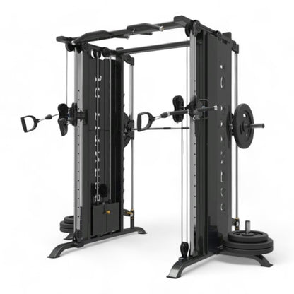 Multi Gym Dual side Functional Trainer with Smith Machine Divine Series ( Iron Weight Stack  ) Both Side for Commercial Cable crossover Gym Equipment  | Divine series