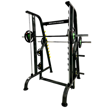 Power Squat Rack with Smith Machine for Commercial or Home Gym Workout | covers wide range of muscles in your lower body, glutes, quadriceps, hip adductors, lower back muscles hamstrings, spinal erectors and calves | Neon series