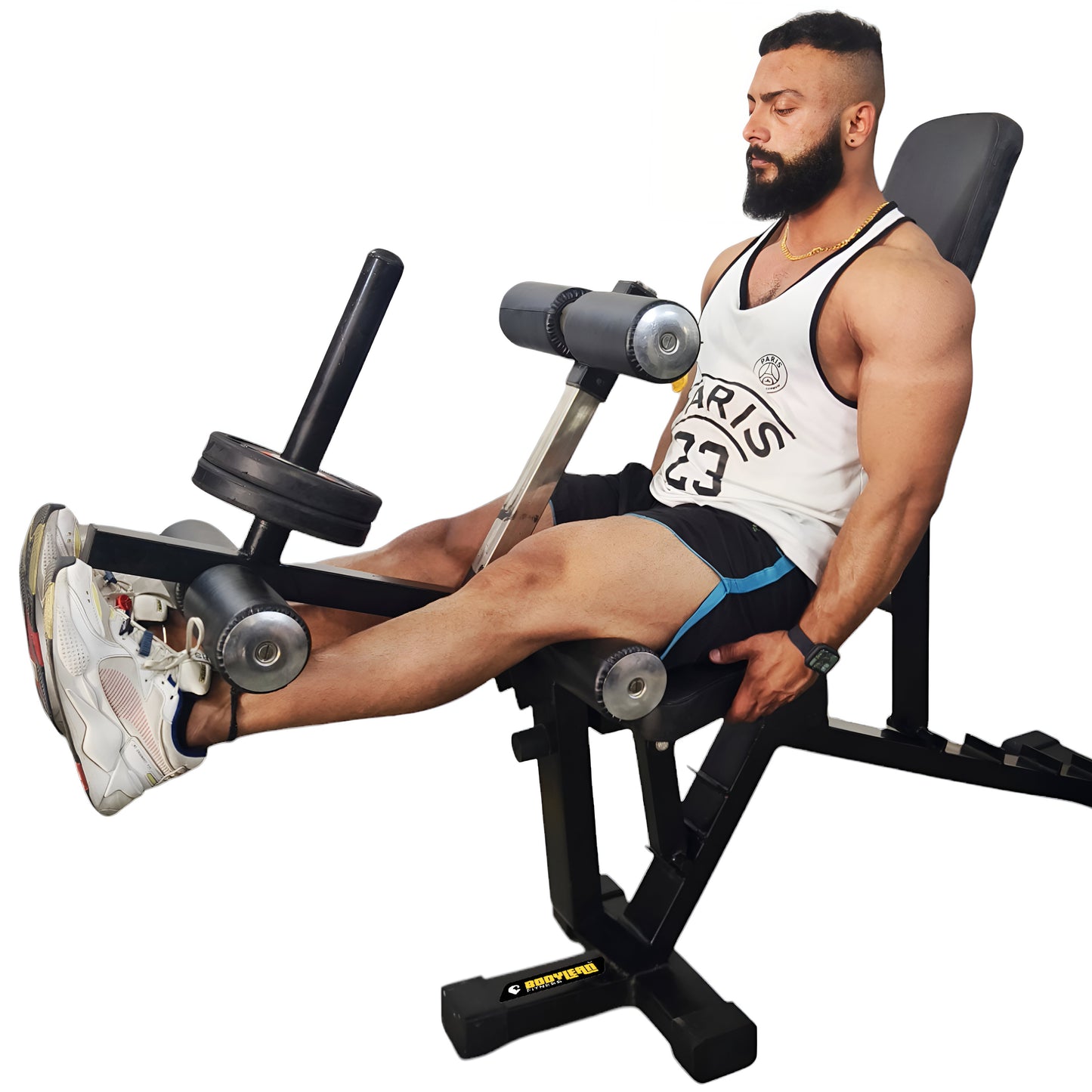 Leg Curl and Leg Extension Bench for Home Gym | BLB 201 | Multi-Purpose Adjustable Bench Flat, Incline Decline Bench with Leg Curl, Leg Extension & Dumbbell Fly Full Body Workout