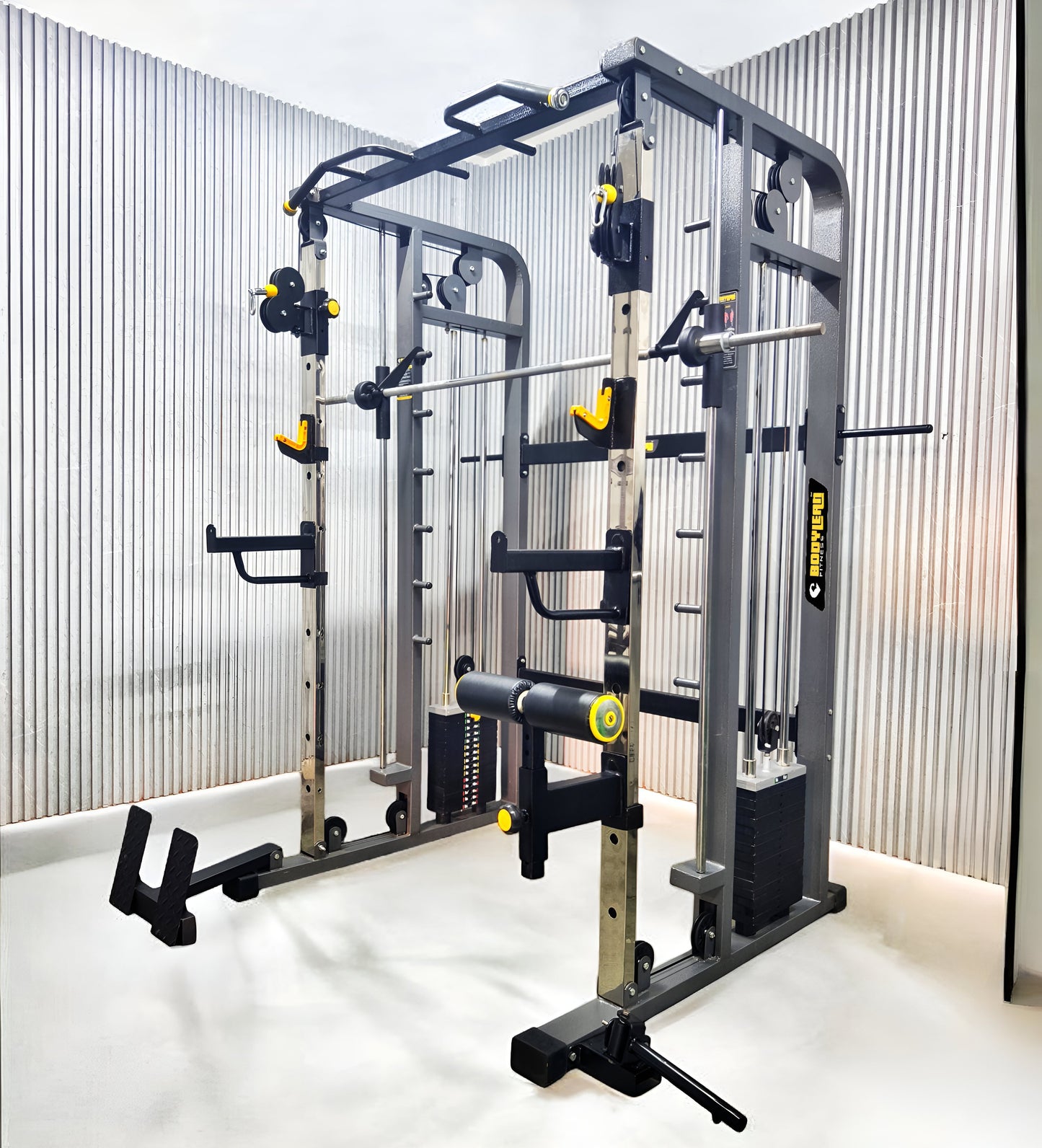 Multi Gym Functional Trainer with Smith Machine ( Iron Weight Stack  ) Dual Side for Commercial Cable crossover Gym Equipment | BLCC 107