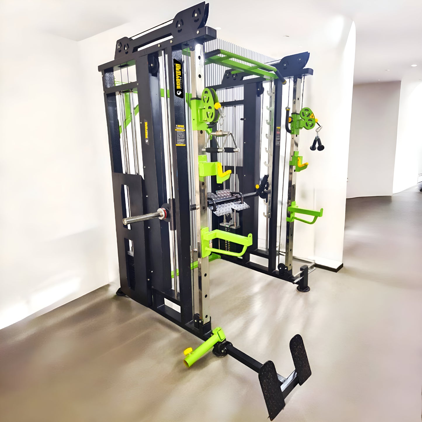 Multi Gym Functional Trainer with Smith Machine ( Iron Weight Stack ) Both Side for Commercial Cable crossover Gym Equipment  | FUSION PRO Series