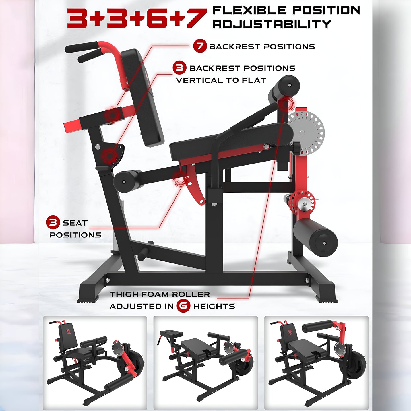 Premium Leg Curl Leg Extension Machine: Dual-Function Gym Equipment for Total Lower Body Strengthening - Ideal for Home/Physiotherapy Leg Injury Cure - Knee Replacement