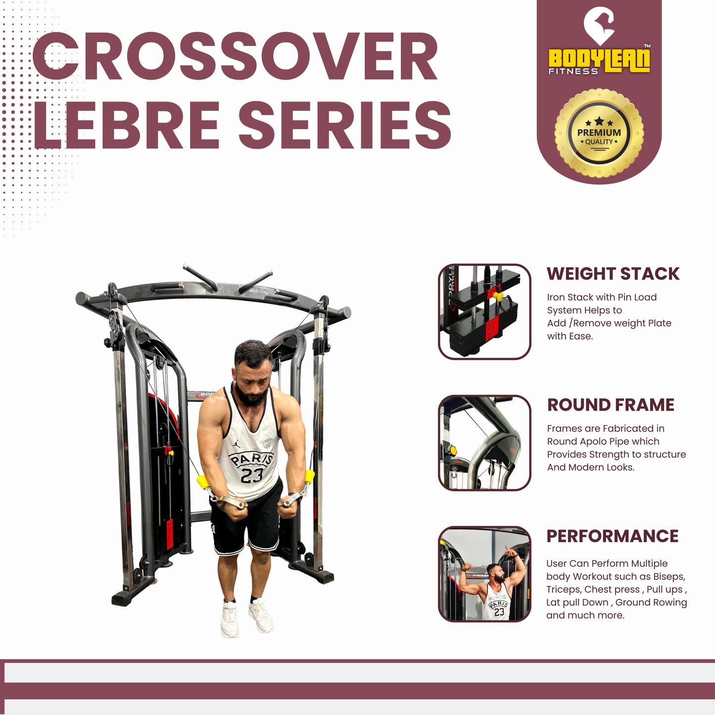 Lebra Series Functional Trainer Gym Machine for Commercial Gym.