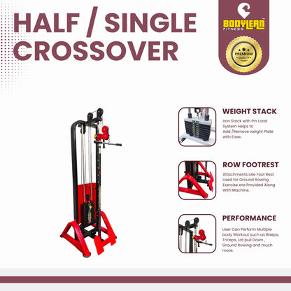 Single Cable crossover with Iron Stack Commercial / Home gym Machine