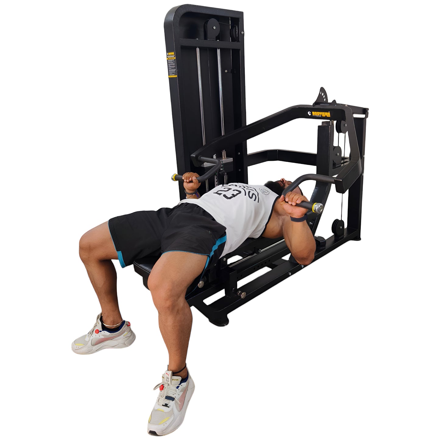 Chest Press Shoulder Press ( Multi Press ) Pin Load Gym Machine with Iron weight stack  | Targeting Chest & Shoulder Muscles | Prime series