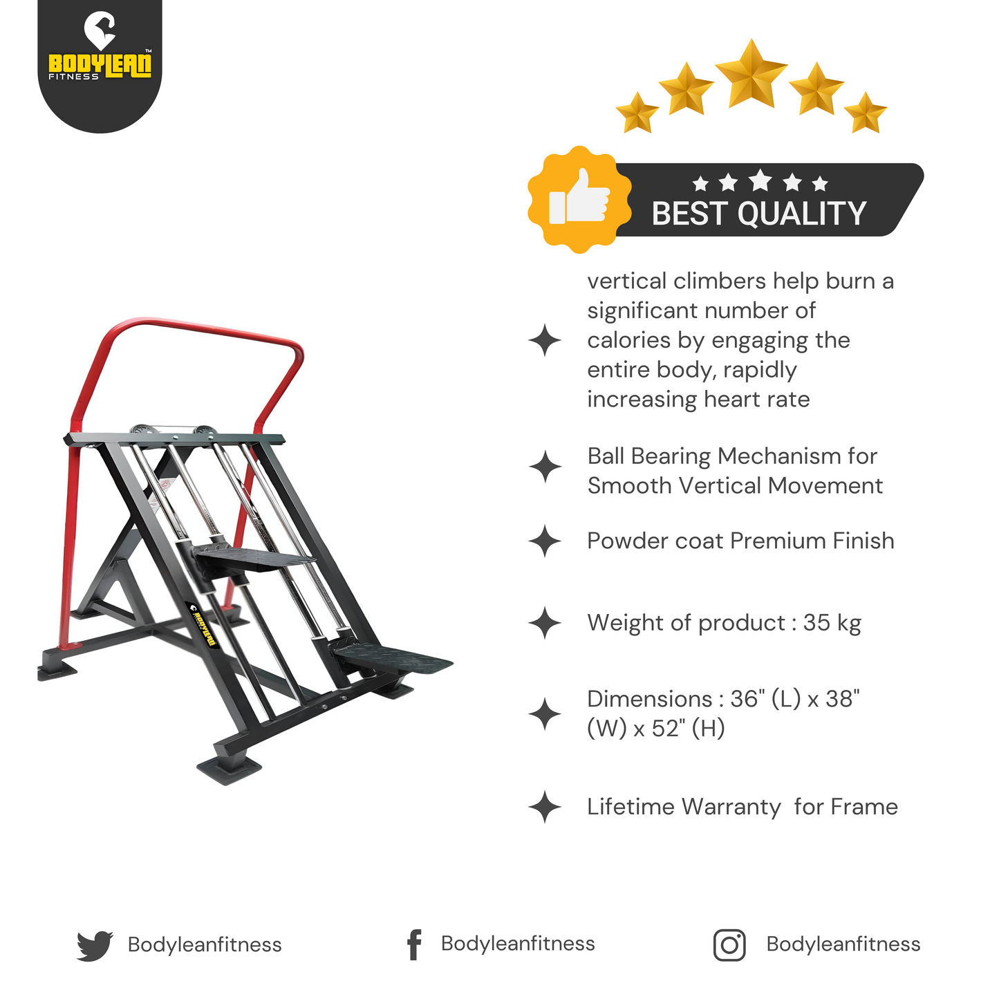 Vertical Climber Exercise Machine for Full Body Workout