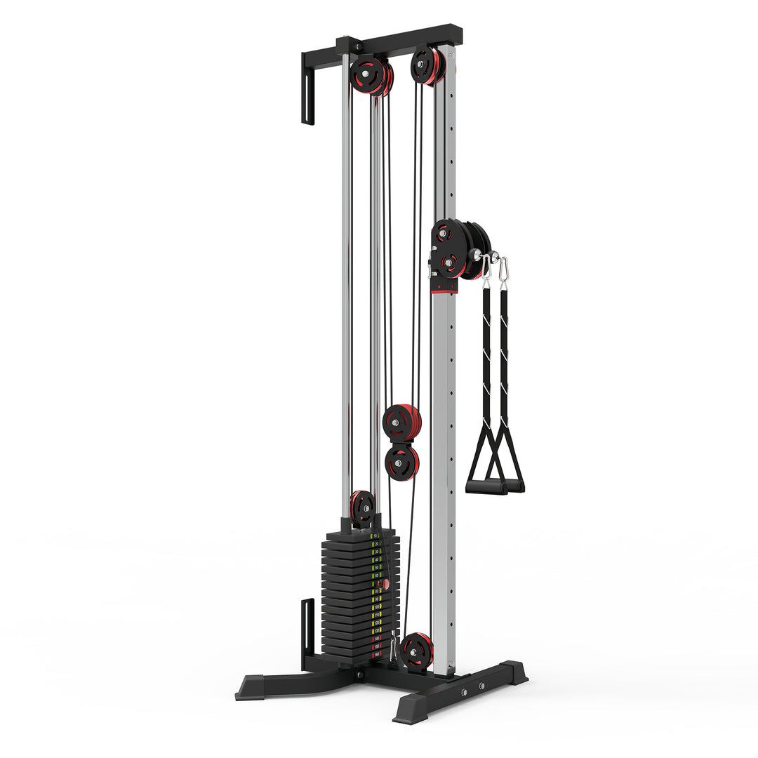 Single Stack Wall Mount with iron weight stack Functional Trainer | Dual handle cable crossover machine