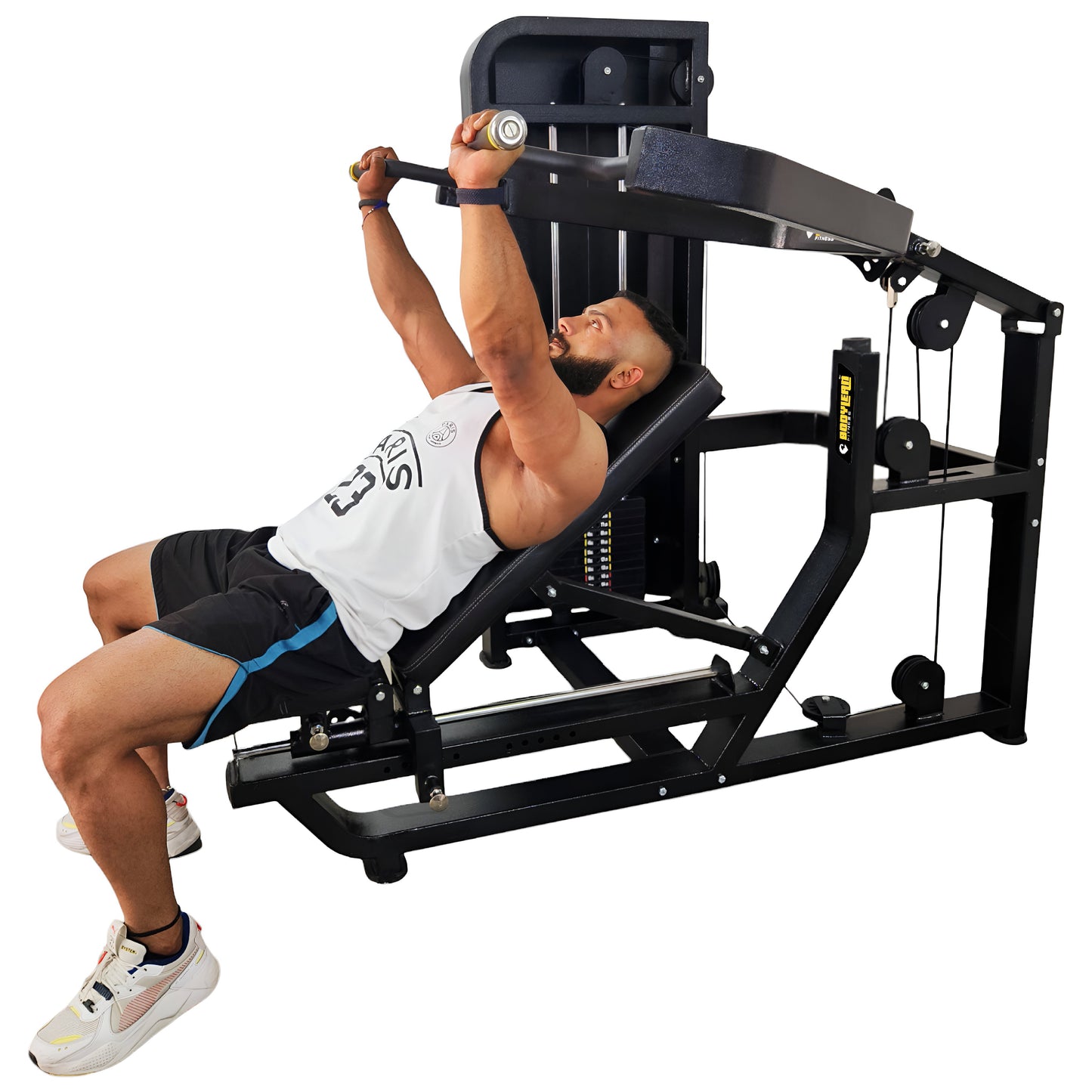 Chest Press Shoulder Press ( Multi Press ) Pin Load Gym Machine with Iron weight stack  | Targeting Chest & Shoulder Muscles | Prime series